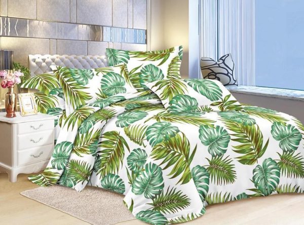 روتختی و ملحفه (دو نفره) طرح برگ کد D64