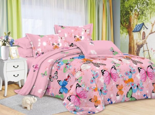 روتختی و ملحفه (دو نفره) طرح پروانه کد D66
