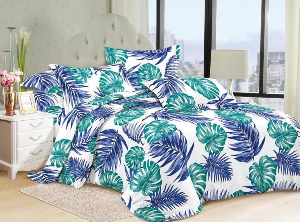 روتختی و ملحفه (دو نفره) طرح برگ کد D68