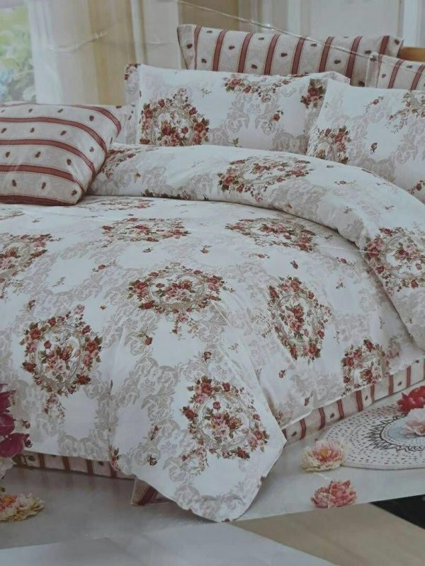 روتختی و ملحفه (دو نفره) طرح گل کد D75