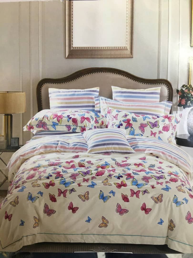 روتختی و ملحفه (دو نفره) طرح پروانه کد D76