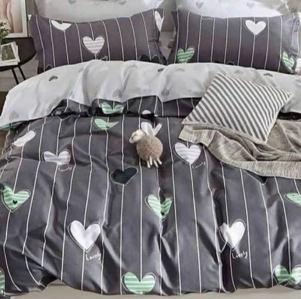 روتختی و ملحفه (دو نفره) طرح قلب کد D79