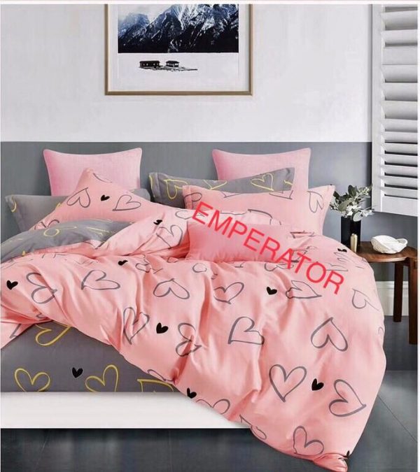 روتختی و ملحفه (دو نفره) طرح قلب کد D08