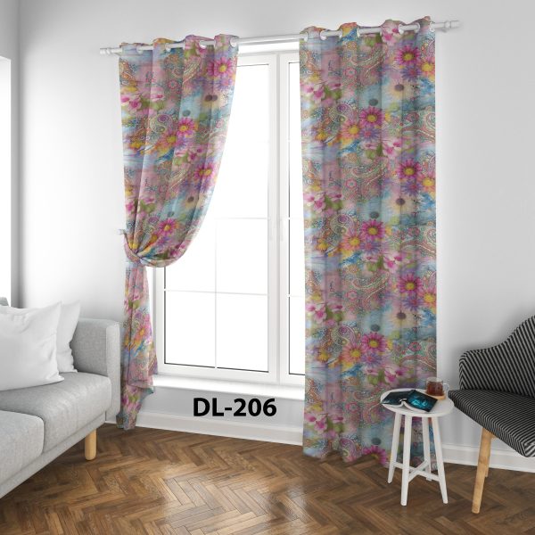 پرده چاپی طرح ساده DL206
