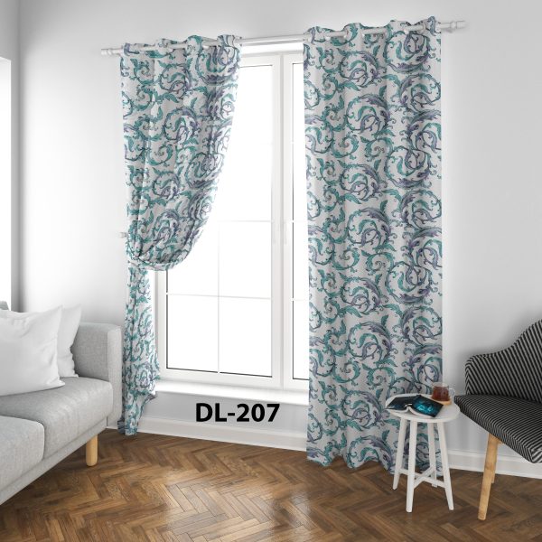 پرده چاپی طرح ساده DL207