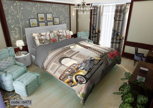 روتختی و ملحفه (دو نفره) طرح شهر کد rs473