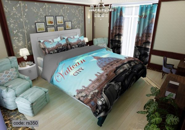 روتختی و ملحفه (دو نفره) طرح شهر کد rs350