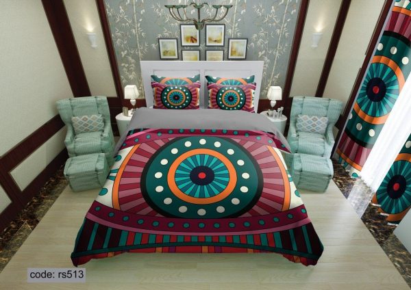 روتختی و ملحفه (دو نفره) طرح چشم کد rs513