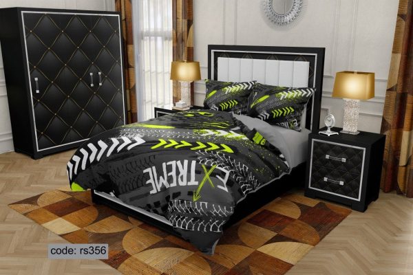 روتختی و ملحفه (دو نفره) طرح تایر کد rs365