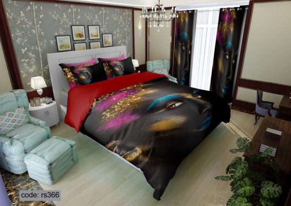 روتختی و ملحفه (دو نفره) طرح دختر کد rs366