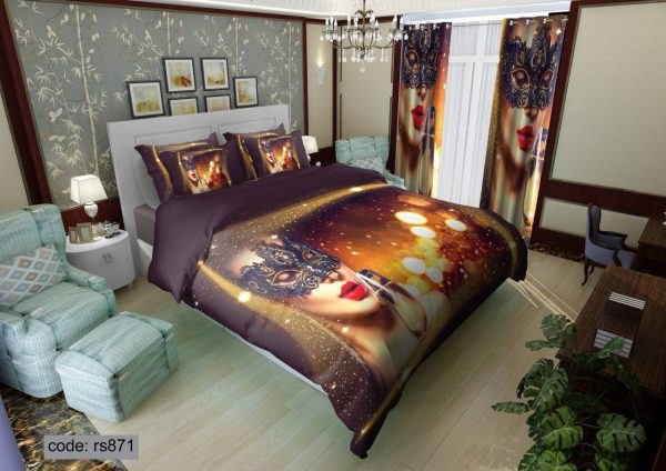 روتختی و ملحفه (دو نفره) طرح دختر کد rs871