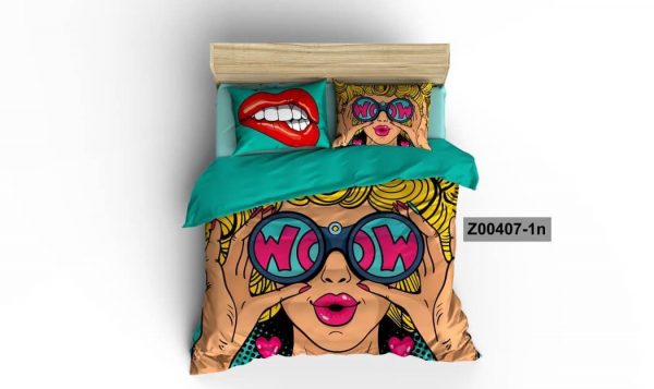 روتختی و ملحفه (دو نفره) طرح دختر کد z00407-1n