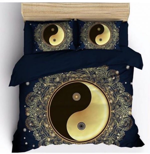 روتختی و ملحفه (دو نفره) طرح يين و يانگ کد E59