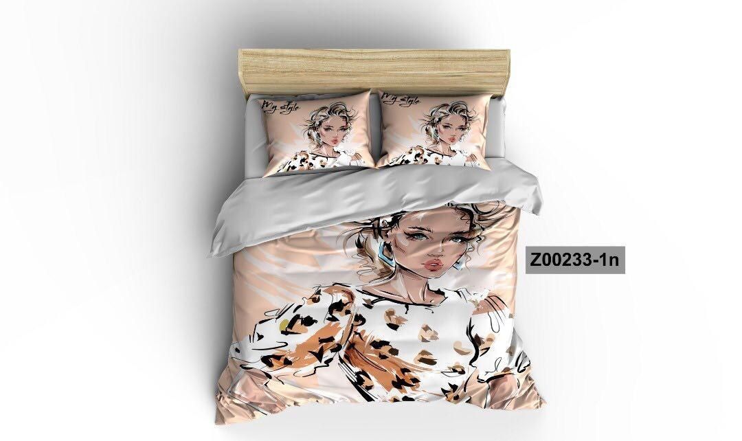 روتختی و ملحفه (دو نفره) طرح دختر کد z00233-1n