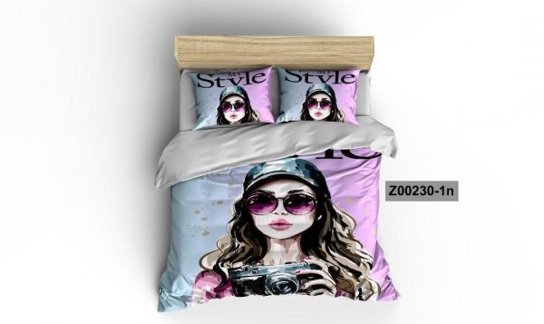 روتختی و ملحفه (دو نفره) طرح دختر کد z00230-1n