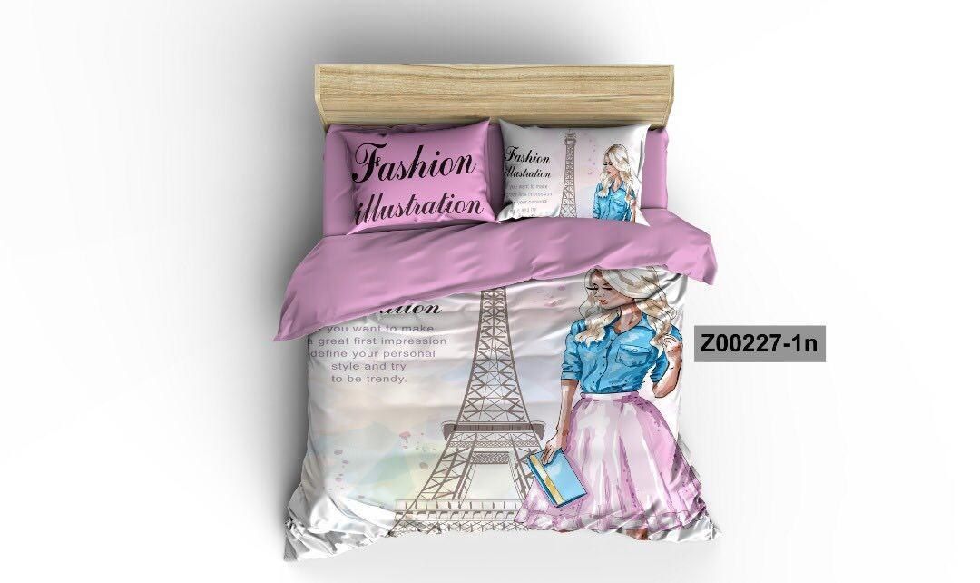 روتختی و ملحفه (دو نفره) طرح دختر کد z00227-1n