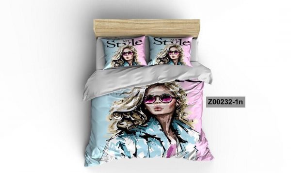 روتختی و ملحفه (دو نفره) طرح دختر کد z00232-1n