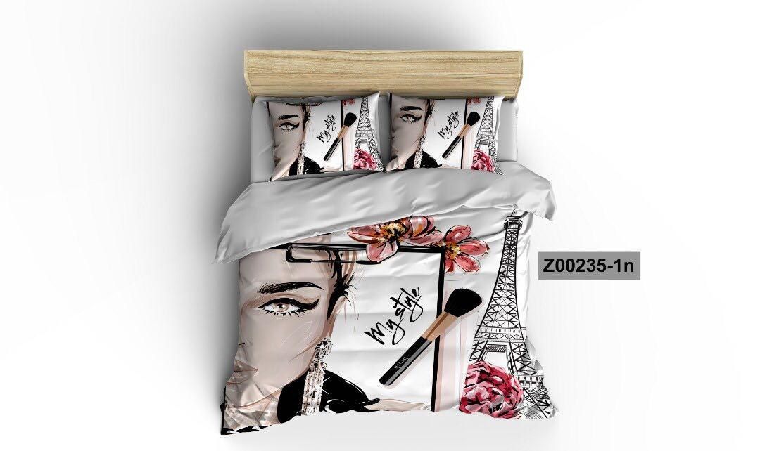 روتختی و ملحفه (دو نفره) طرح دختر کد z00235-1n