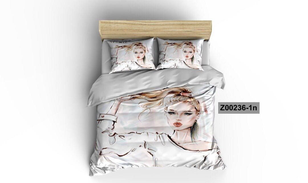 روتختی و ملحفه (دو نفره) طرح دختر کد z00236-1n