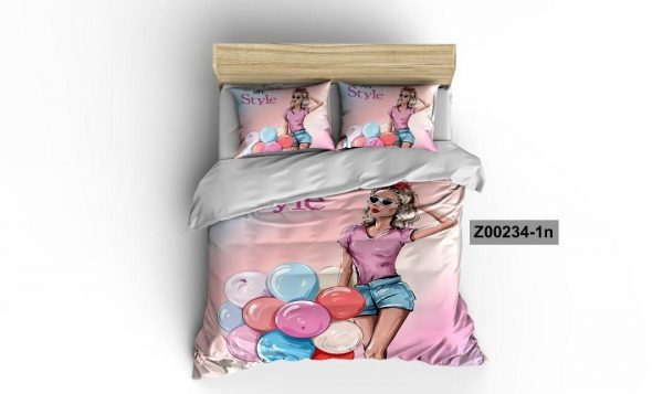 روتختی و ملحفه (دو نفره) طرح دختر کد z00234-1n