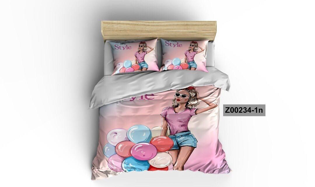 روتختی و ملحفه (دو نفره) طرح دختر کد z00234-1n