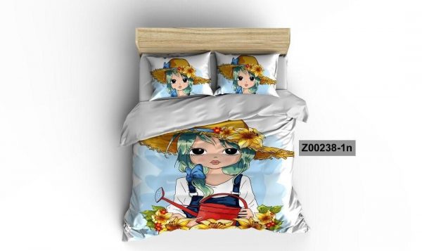 روتختی و ملحفه (دو نفره) طرح دختر کد z00238-1n