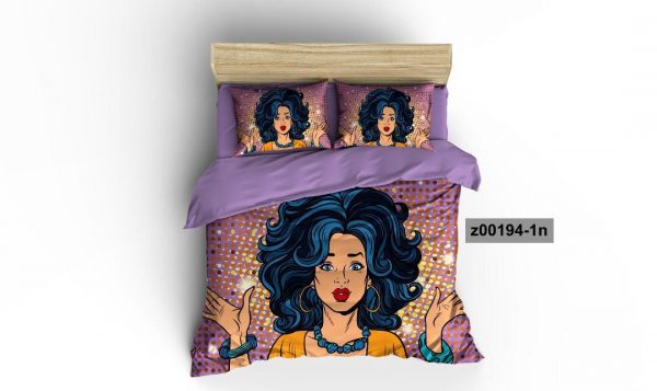 روتختی و ملحفه (دو نفره) طرح دختر کد z00194-1n