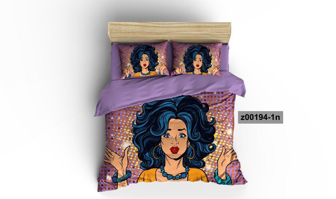 روتختی و ملحفه (دو نفره) طرح دختر کد z00194-1n