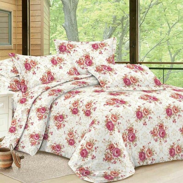 روتختی و ملحفه (دو نفره) طرح گل کد F13