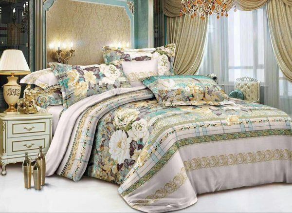 روتختی و ملحفه (دو نفره) طرح گل کد F15