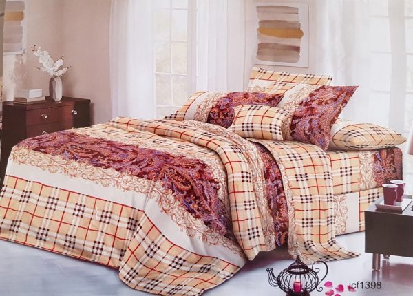 روتختی و ملحفه (دو نفره) طرح گل کد F17