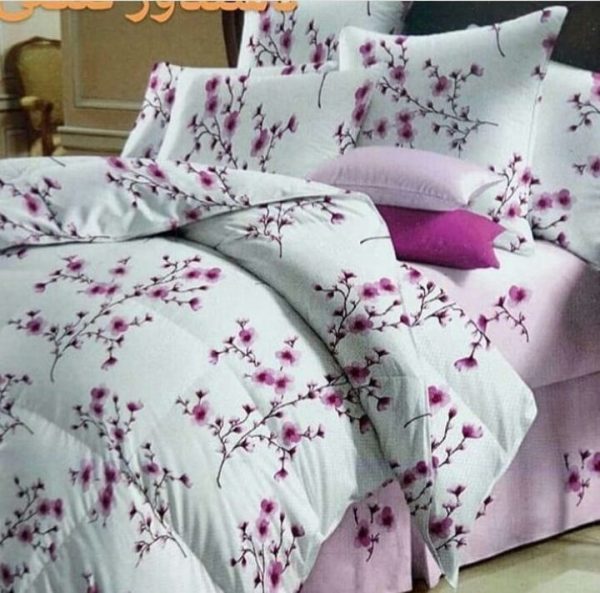 روتختی و ملحفه (دو نفره) طرح گل کد F2