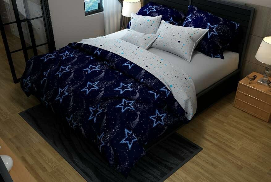 روتختی و ملحفه (دو نفره) طرح ستاره کد F22