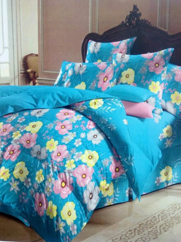 روتختی و ملحفه (دو نفره) طرح گل کد F4