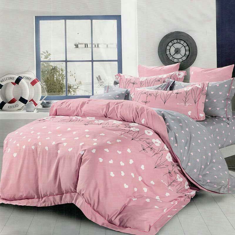 روتختی و ملحفه (دو نفره) طرح قلب کد F5