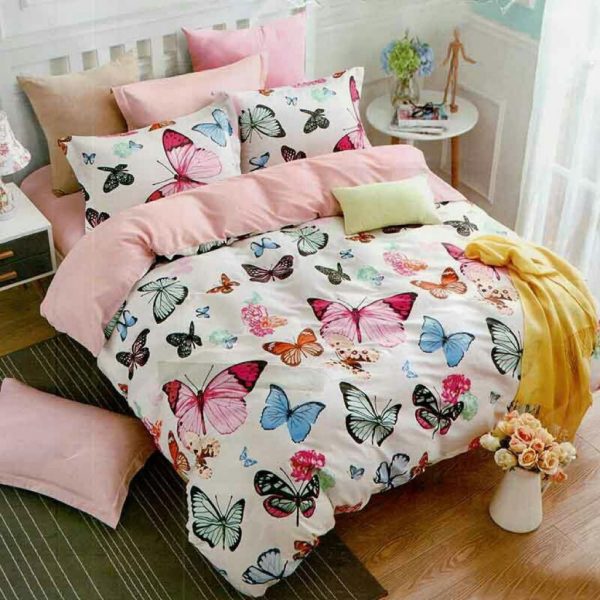روتختی و ملحفه (دو نفره) طرح پروانه کد F7