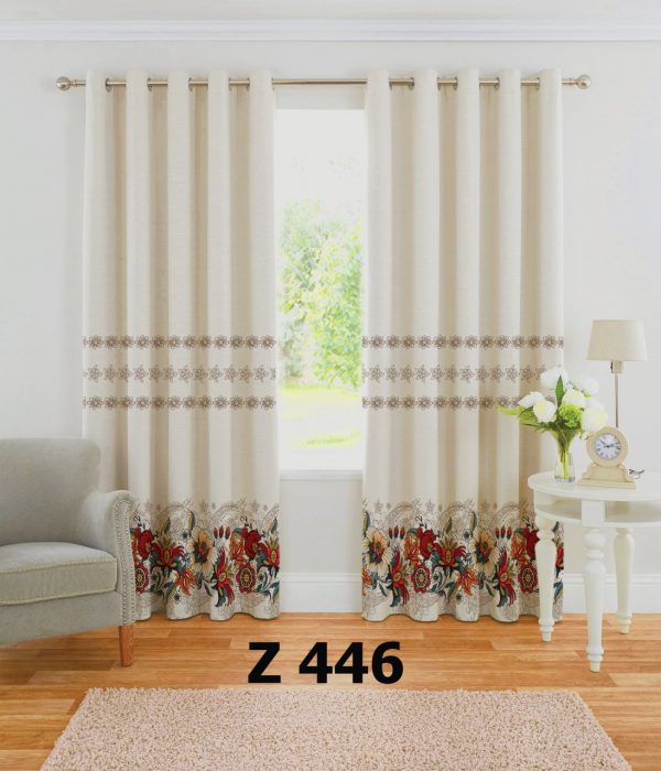 پرده چاپی طرح گلدار مدل Z 446