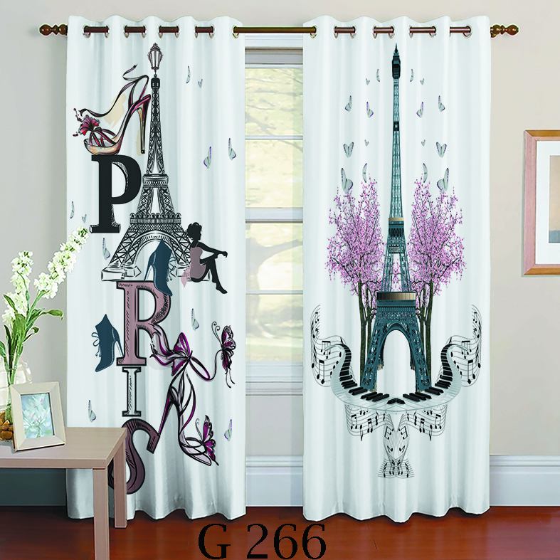 پرده چاپی طرح پاریس مدل G 266