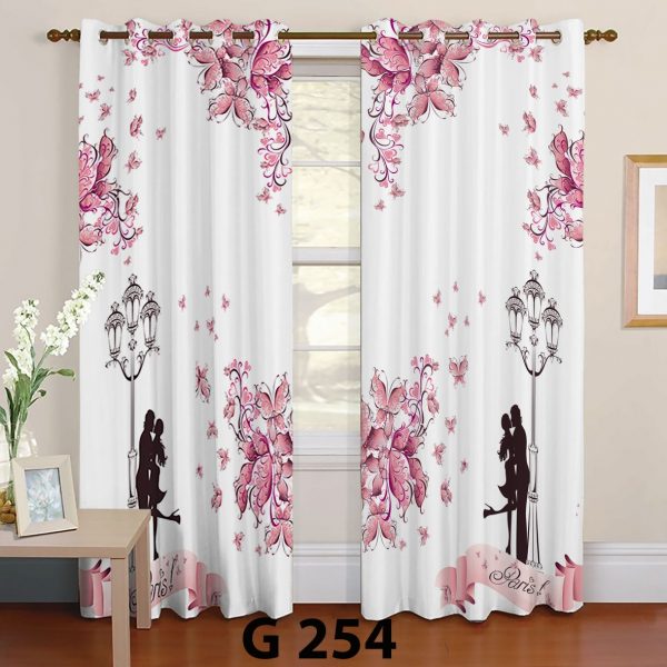 پرده چاپی طرح گل مدل Z 254