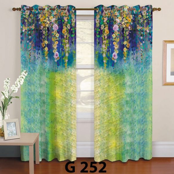 پرده چاپی طرح گل مدل Z 252