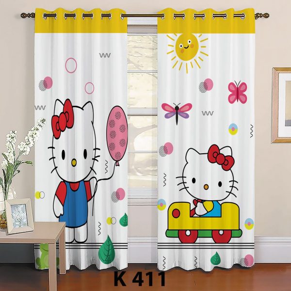 پرده چاپی طرح هلو کیتی k 411