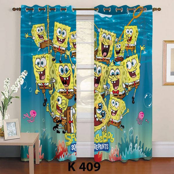 پرده چاپی طرح باب‌اسفنجی k 409