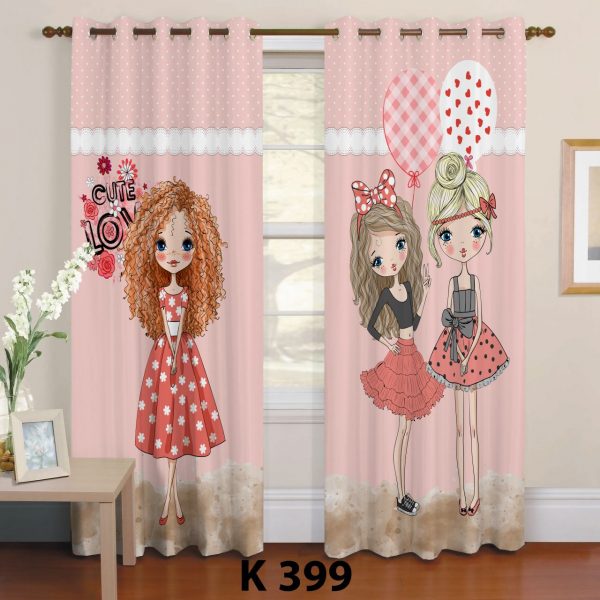 پرده چاپی طرح دختر k 399