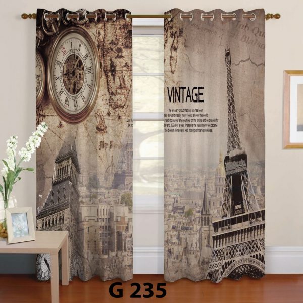 پرده چاپی طرح پاریس مدل Z 235