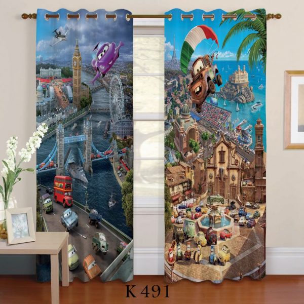 پرده چاپی طرح ماشین ها