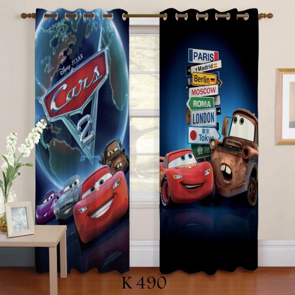 پرده چاپی طرح ماشین ها (طرح دوم)