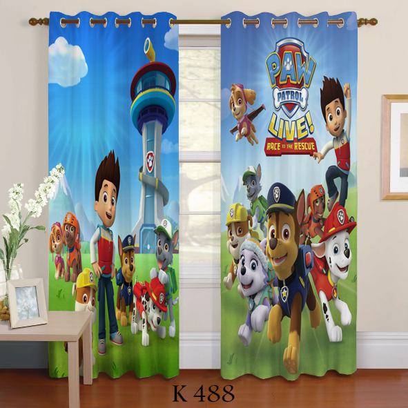 پرده چاپی طرح سگ های نگهبان (طرح دوم)