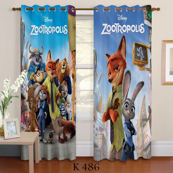 پرده چاپی طرح زوتوپیا