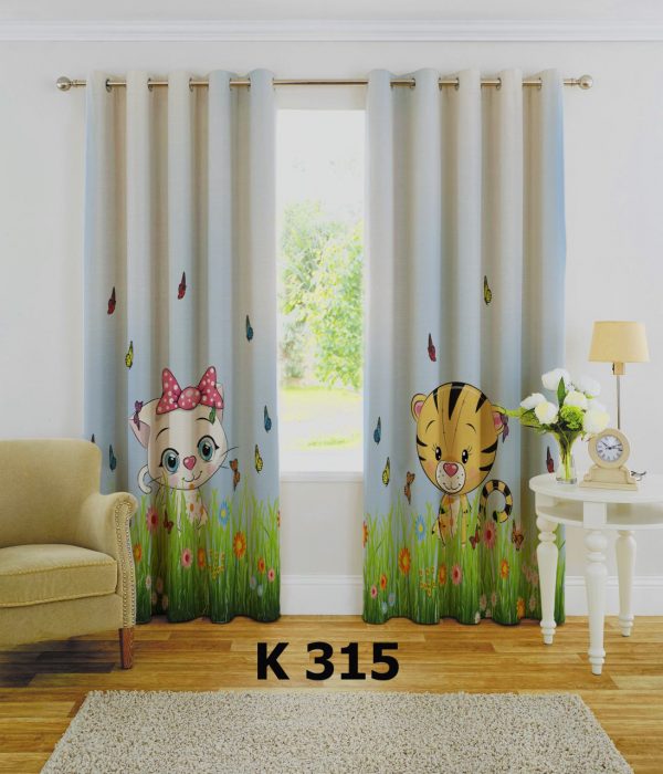 پرده چاپی طرح گربه K315