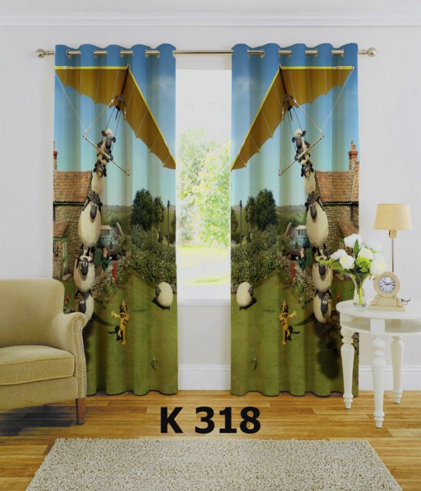 پرده چاپی طرح بره ناقلا K318